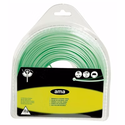 Fil de débroussailleuse – Fil nylon de coupe  – Monofil section ronde diam 2.7mm x 70mètres « Evergreen »