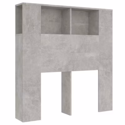 vidaXL Armoire de tête de lit Gris béton 100×18,5×104,5 cm 811911
