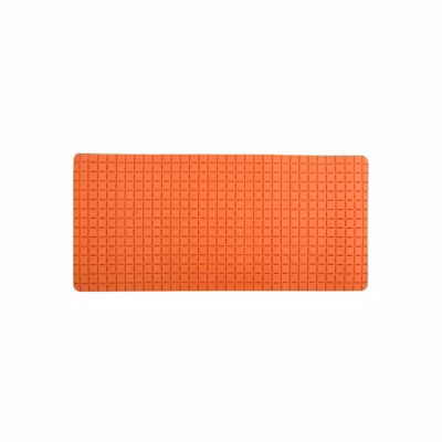 Tapis Fond de baignoire antidérapant Caoutchouc QUADRO 36x76cm Orange MSV
