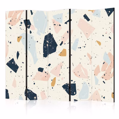 Paravent – Terrazzo avec pierres aux couleurs tamisées