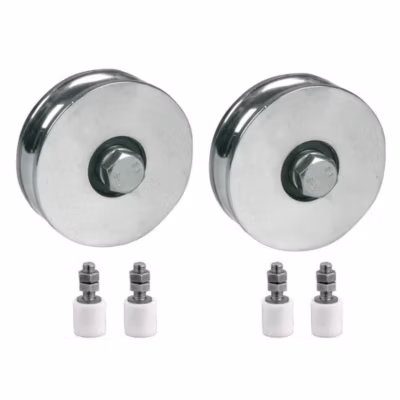 Roue à rainure en R de 120 mm avec 2 roulements de pédalier x2 et 40×60 guides de guidon x4