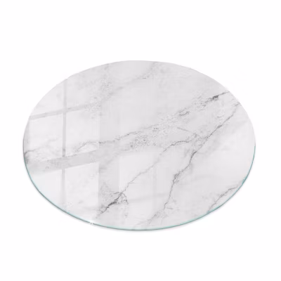 Dessus de table en verre trempé Wallfluent fi70 cm Motif de surface en marbre