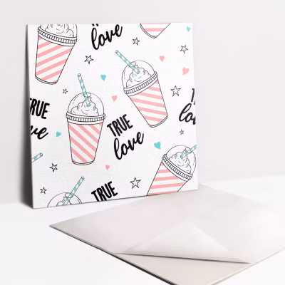 Carreaux vinyle Tulup 30×30 cm Cocktail de dessin animé 9 pcs