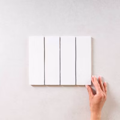 Carrelage Effet Zellige Blanc LAUREL CLAY 6×20 White – Les Carreaux de Jean