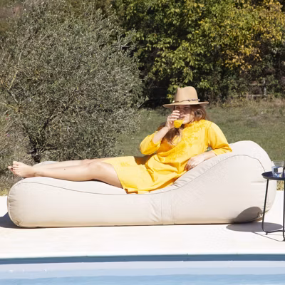Pouf Bain de soleil extérieur Sun Lounger – Sable