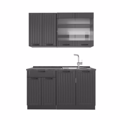 Vicco Cuisine Gris foncé 140cm sans PT