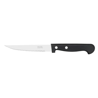 2 rivets – Lot de 12 couteaux steak Inox et Noir – Polypro par Pradel Essentiel