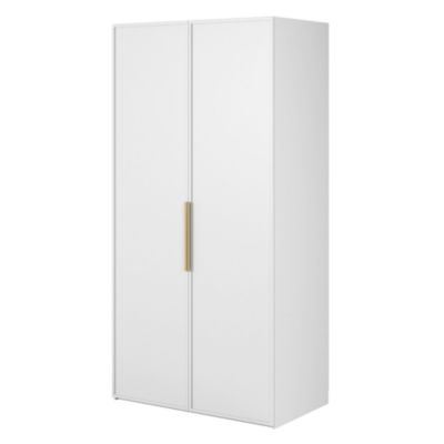Armoire 2 portes avec tringle 100 cm FRAME blanc