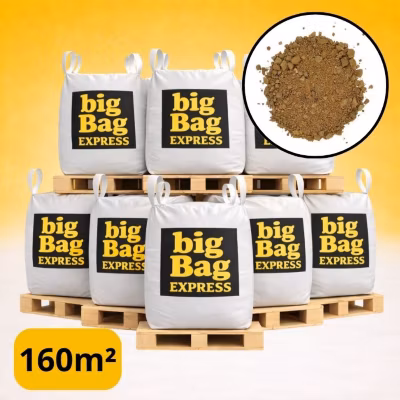 PACK 8 X BIG BAG de +/- 1,5T – 160M² Sable Stabilisé Beige pour Terrain de Pétanque 0/6 mm – Livraison PREMIUM
