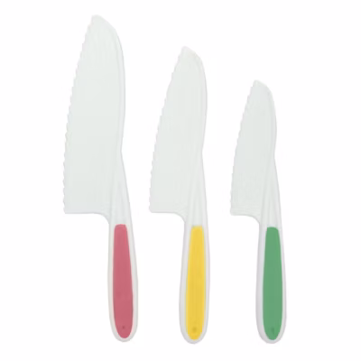 3 couteaux de cuisine pour enfants 22 à 27 cm Fackelmann Mini Monster