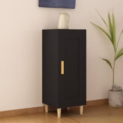 812412 vidaXL Buffet Noir 34,5x34x90 cm Bois d&rsquo;ingénierie