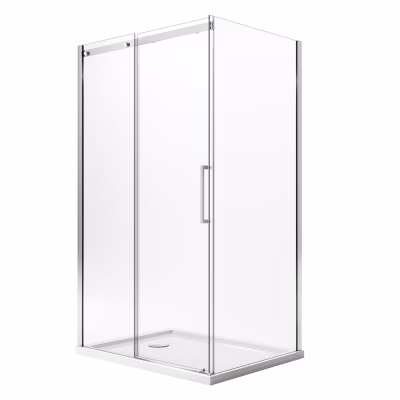Cabine de douche 80x120CM H200 Verre Transparent 8mm Gauche avec Easy-Clean mod. Prime Duo 1 Porte
