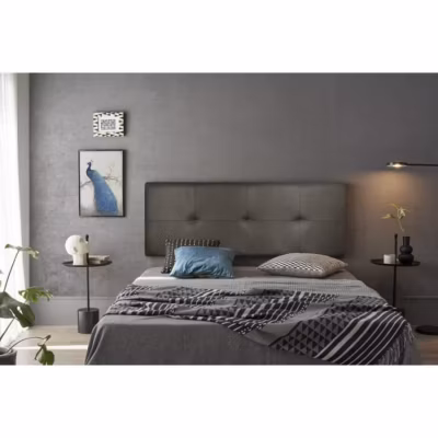 Tête de lit – ECCOX – Cala – Similicuir Marron – 130 cm – Rembourrage en mousse HR