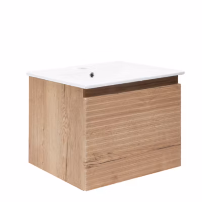 Meuble de salle de bain avec vasque Naturel Savona 58x43x44,8 cm chêne halifax mat (SAVONA60DH)