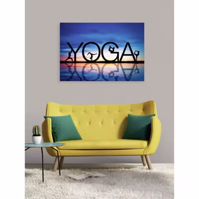Tableau toile XXL en kit Yoga 130 x 90 cm – Toile textile sans PVC
