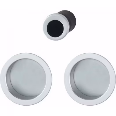 Set pour porte coulissante F94 chromé satiné aveugle – HOPPE – 3947849