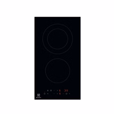 Domino vitrocéramique 29cm 2 feux 2900w noir Electrolux LHR3233CK