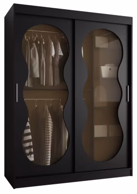Armoire Bahrajn 3 a portes coulissantes H. 200x L.150 x P. 62, 2 portes