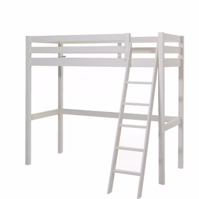 Lit Mezzanine 90×200 Sommier Inclus Vipack Pino – Blanc