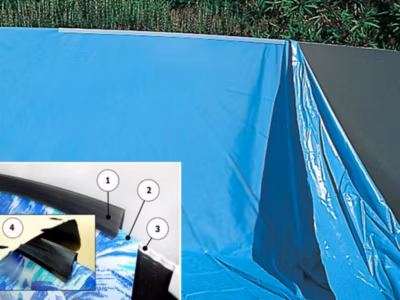 Liner piscine hors-sol Toi SWIMPOOL ronde O460 x 120cm 35/40µ coloris uni bleu