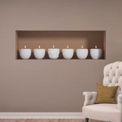 Sticker effet 3D 6 bougies 40 x 120 cm