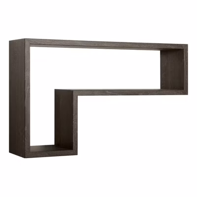 Étagère murale, meuble de salle de bain, étagère murale, étagère murale, chêne foncé, 61x37x15,5 cm – Lettre