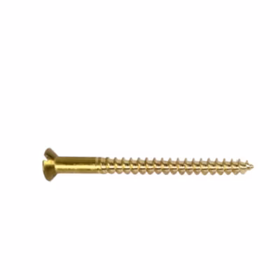 100 Vis Bois Tête Fraisée Fendue 6 x 60 mm – Laiton – D-Work