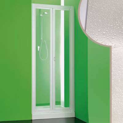 Paroi douche 85 CM en acrylique mod. Saturno avec ouverture pliante