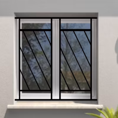 Grille de Defense Diago pour Fenetre H 105 cm x L 140 cm (côte tableau)