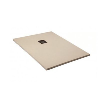 Receveur de Douche 65×95 cm Ligne Vulcano Fin Blanc Perle Ral 1013 en Résine Synthétique et Poudre de Marbre  – FRASCIO