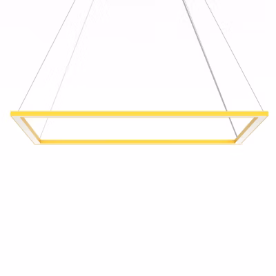 LUMICOM – FLOOR Suspension, STRIP LED, 58W/m, 4000K, métal, jaune, 60x90cm