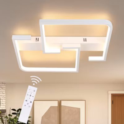 ZMH Plafonnier LED Moderne avec Télécommande pour Salle à Manger et Chambre à Coucher