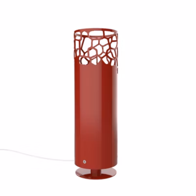 LUMICOM – ORGANIC Lampadaire, 1X E27, max 42W, métal, rouge brillant, H.30cm