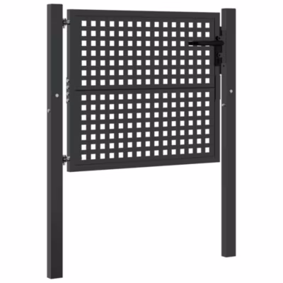 Portail de jardin Anthracite 100×75 cm Acier vidaXL