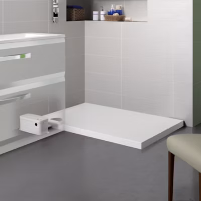 Receveur Kinedo Kinematic pompe de relevage externe 120X80 antidérapant PN24 pompe à gauche