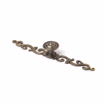 Bouton de plaque en zamak avec finition, dimensions: 30x177x26mm-