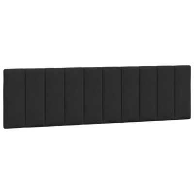 Coussin de tête de lit Hanko noir 180 cm velours vidaXL