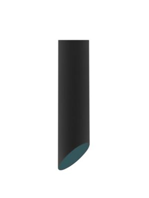 LUMICOM – ROND COUPE Plafonnier, 1x GU10, max 33W, métal, noir mat/bleu méditerranéen, D.6cm x H30cm