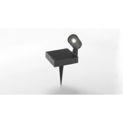 Spot de sol LED solaire à batterie 1,3w avec photovoltaïque IP65 gris foncé
