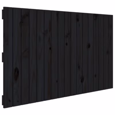 824827 vidaXL Tête de lit murale Noir 108x3x60 cm Bois massif de pin