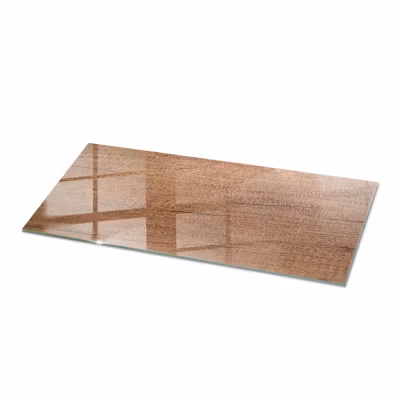 Dessus de table en verre trempé Wallfluent 125×50 cm Motif naturel du bois