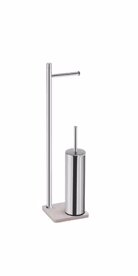 Ensemble Porte-Brosse Et Rouleau En Acier Avec Base En Résine – Peter