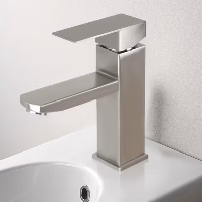 ZMH Robinet de lavabo en acier inoxydable haute pression avec mitigeur monocommande