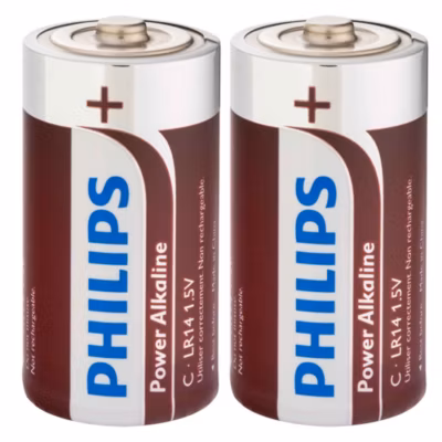 Pile philips lr14  c  alcaline 2pcs