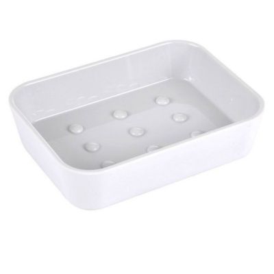 Porte Savon Soft Touch « Vitamine II » 12cm Blanc
