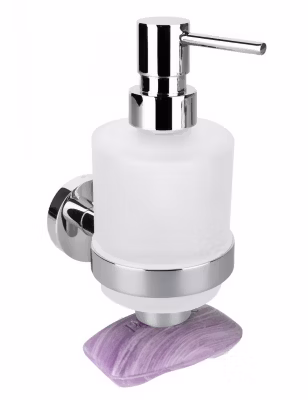 Distributeur 200 ml+ porte-savon magnétique en laiton chromé OMEGA