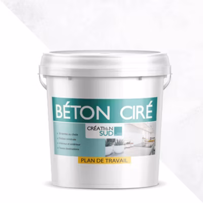 Béton ciré cuisine – Kit crédence et plan de travail – 5m² (2 couches) –  Nature – CREATION SUD