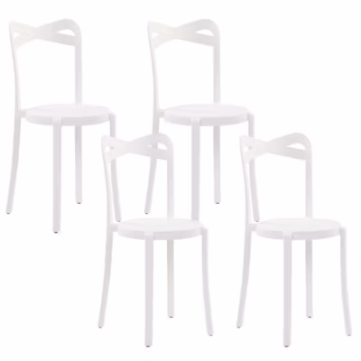 Lot de 4 chaises de jardin CAMOGLI Blanc