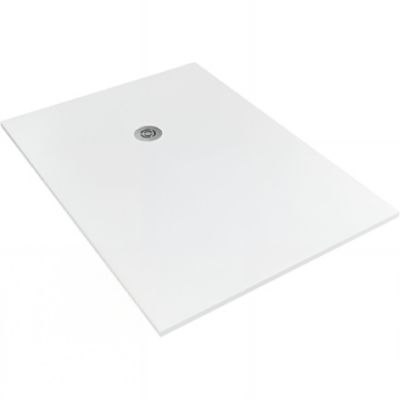Receveur de douche à poser extra-plat épaisseur 30mm en pierre SANINDUSA STONIT Marina Plus 110×70 antidérapant C3 blanc