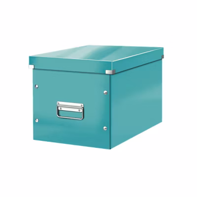 Cube de rangement en Carton avec couvercle Grand Format L – Menthe